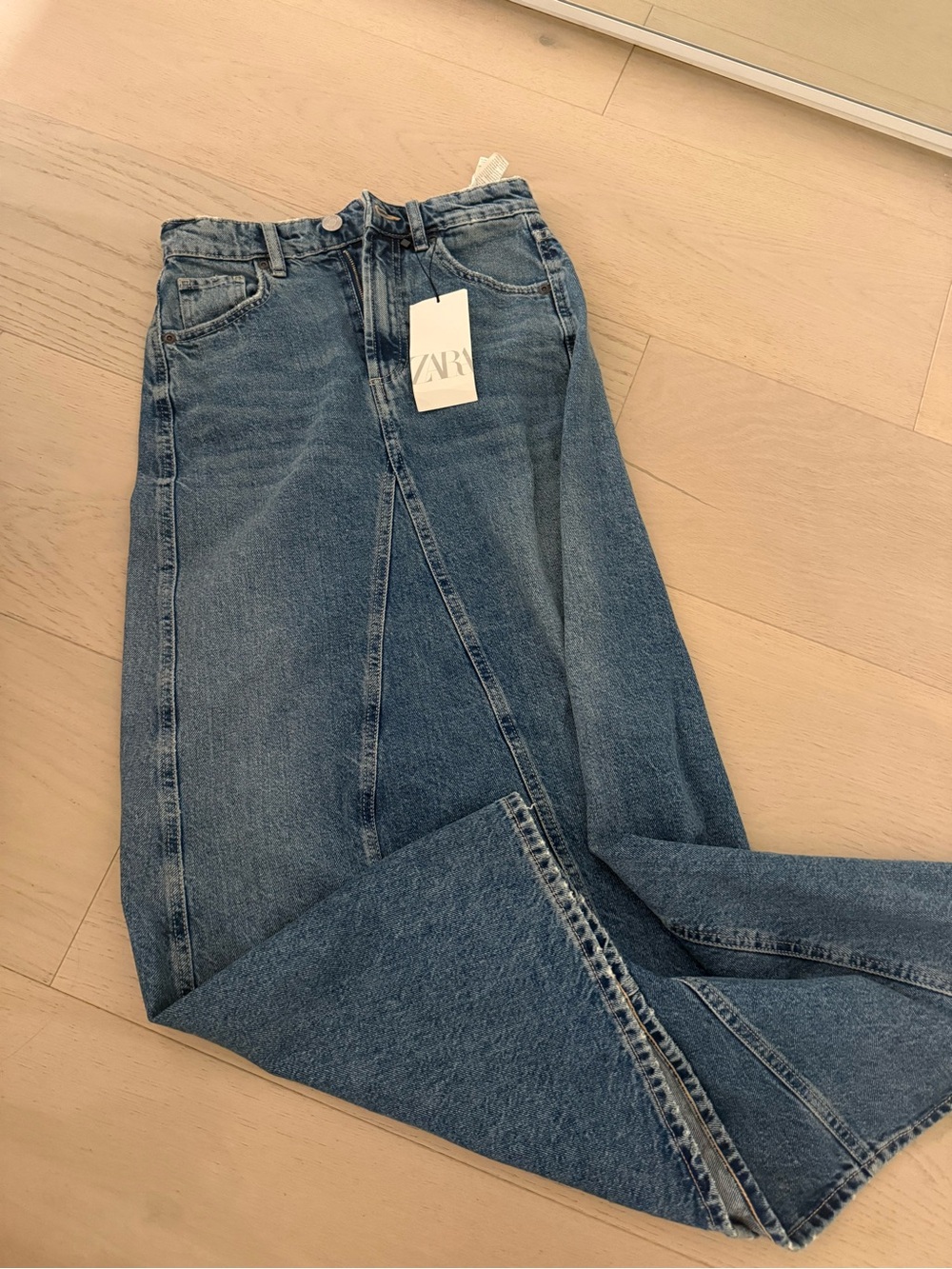ZARA Women's denim skirt- Blue